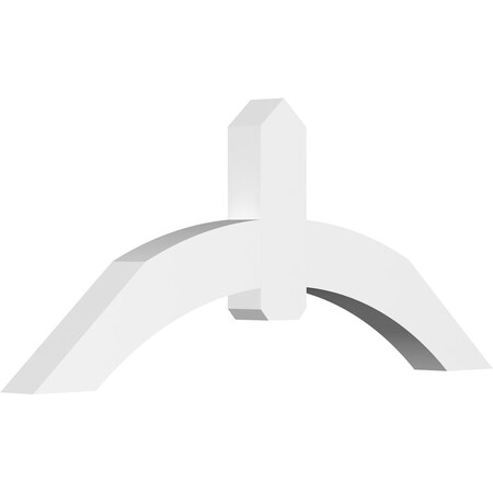 Ekena Millwork Archdale Architectural Grade PVC Gable Bracket, 60"W x 25"H x 4"D x 6"F, 10/12 Pitch GBP060X25X0406ARC00